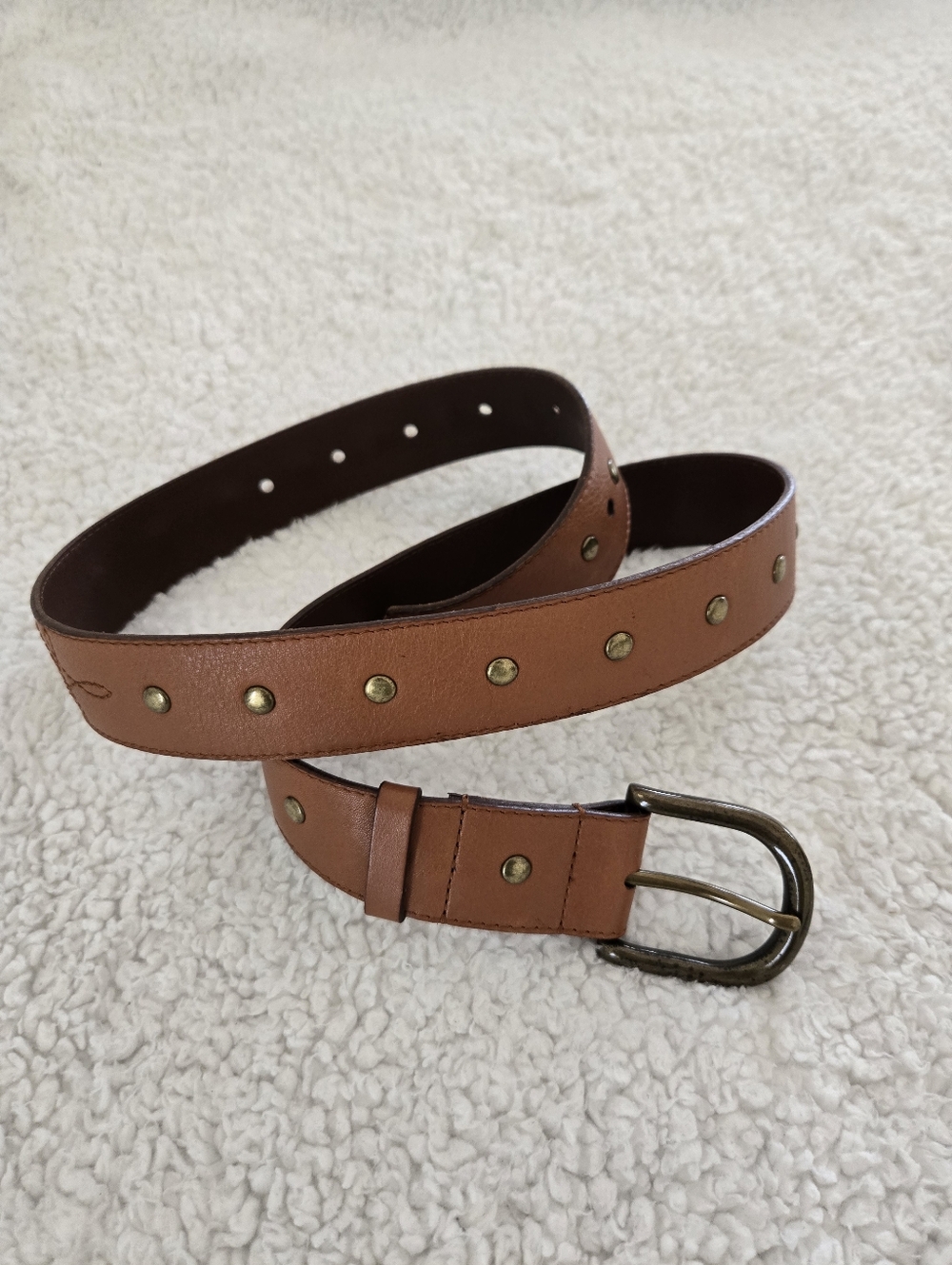 Spell Vintage Brass Studded Leather Belt M/L 🤎 - Picture 6 of 9